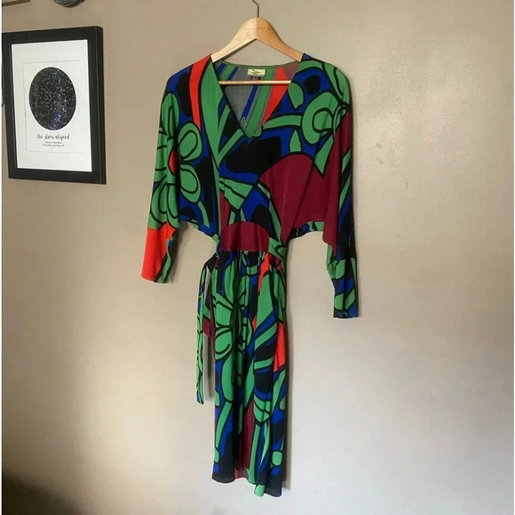 ISSA London mod style designer dress abstract colorful size 4 EUC chic trendy - Picture 11 of 16